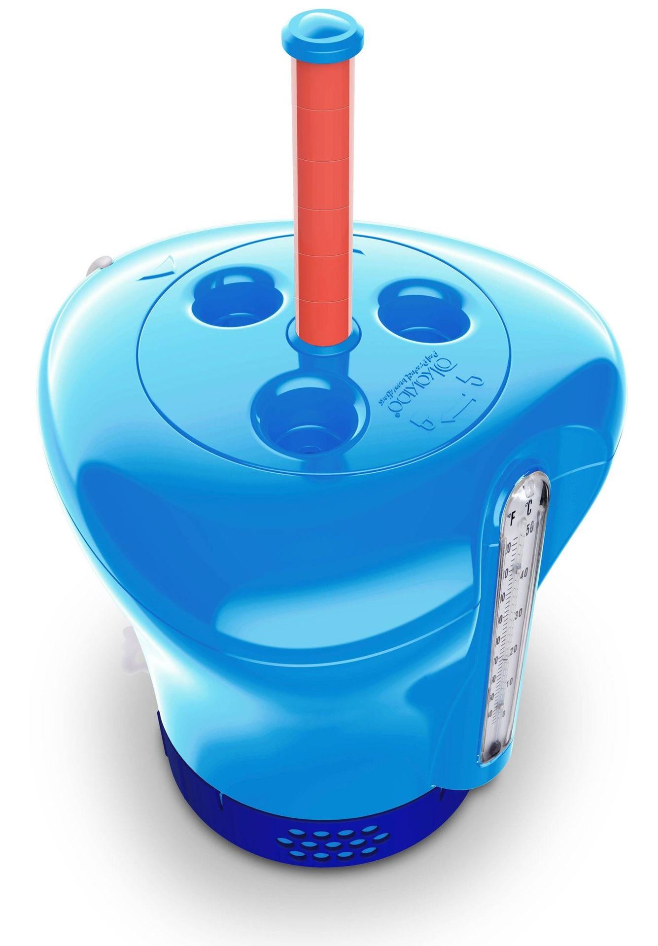 Kokido Thermo-klor chloordrijvers met thermometer - geschikt voor gote chloortabletten van 200g