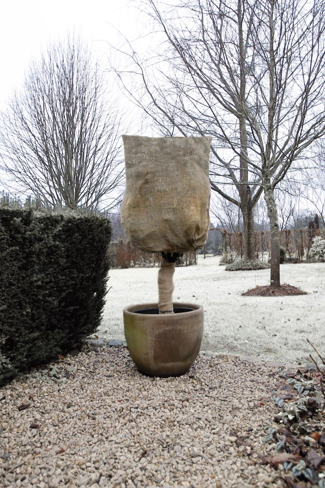 Nature vorstbeschermhoes met koord - 230gr/m² - 150xØ125 cm - jute afbeelding