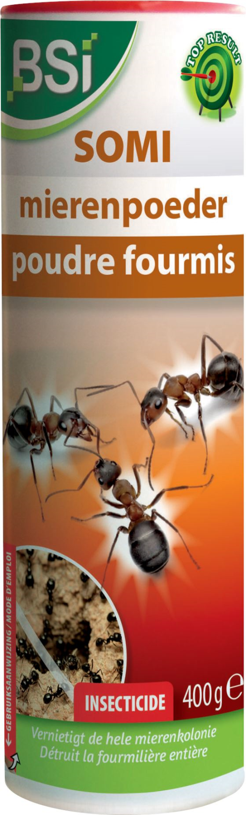 BSI Somi mierenpoeder - Strooipoeder tegen mieren, spinnen en andere kruipende insecten - Voor binnen- en buitengebruik - 400 g voor 20m²