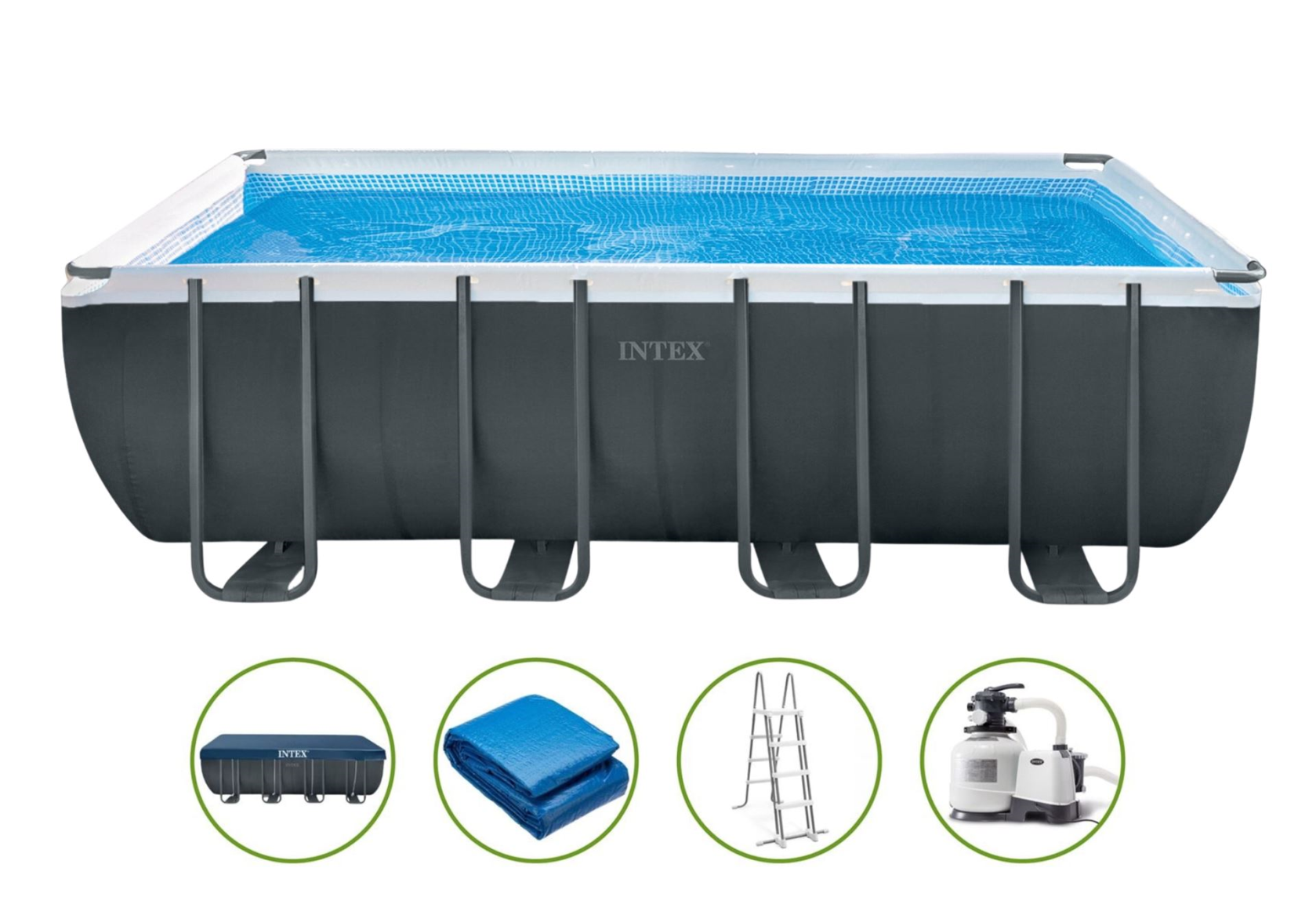 Intex Ultra XTR Frame Set opbouwzwembad - rechthoekig - L549 x B274 x H132 cm afbeelding