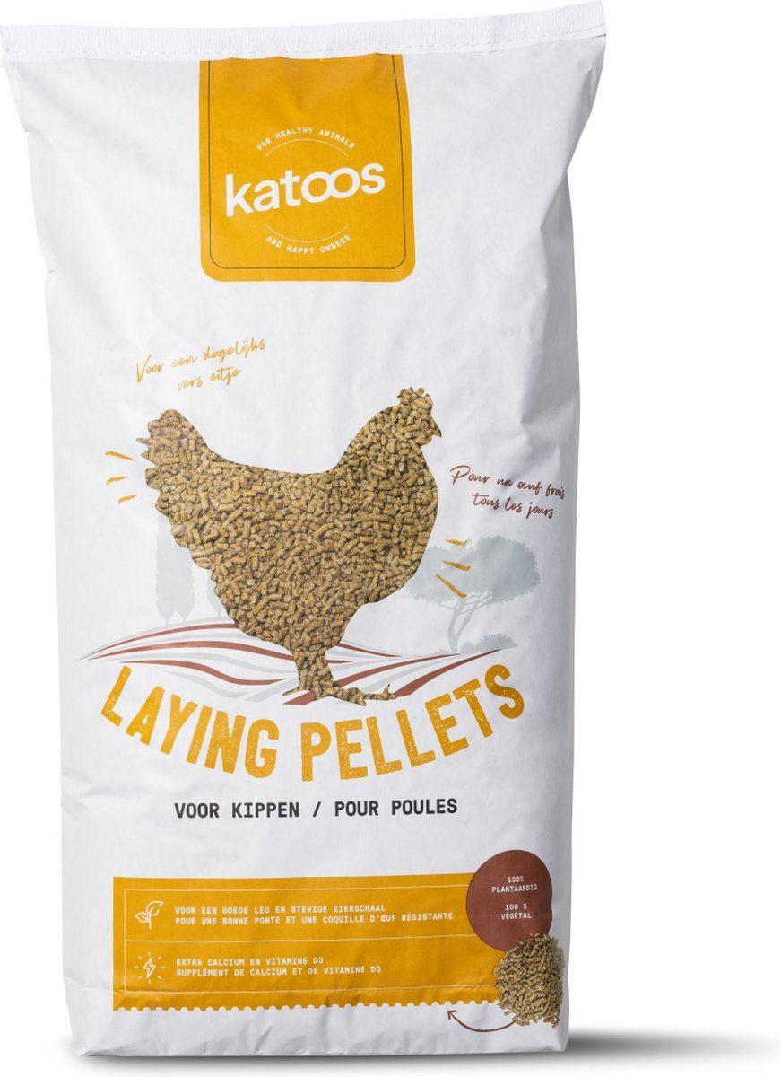 Katoos Laying Pellets Legkorrels - Voor legkippen - 18 KG - 100% Plantaardig afbeelding