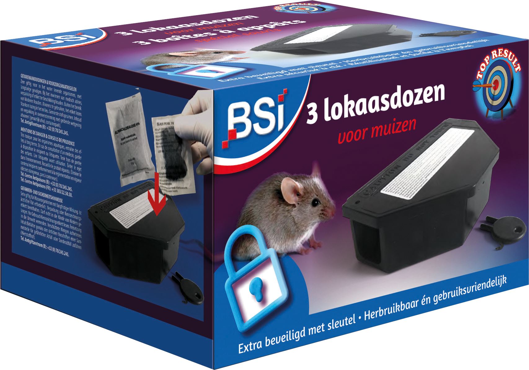 BSI muizenvoederdozen - set van 3 afbeelding