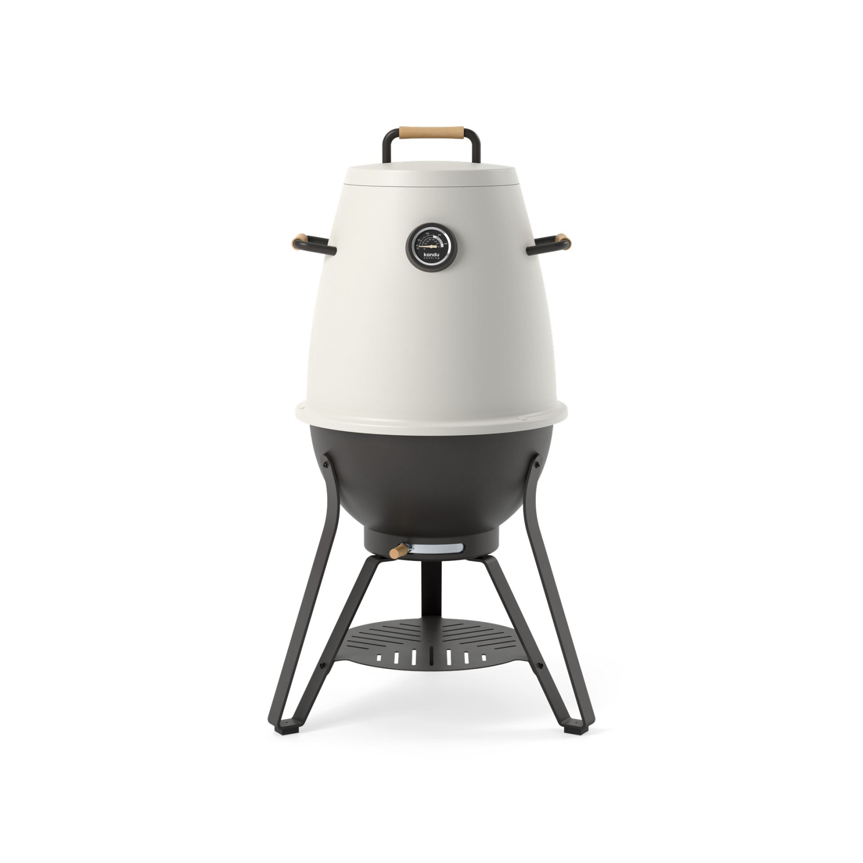 Kandu Cooking 41 houtskoolgrill - Ash White - Vertical Cooking BBQ - Ø58 x H95 cm