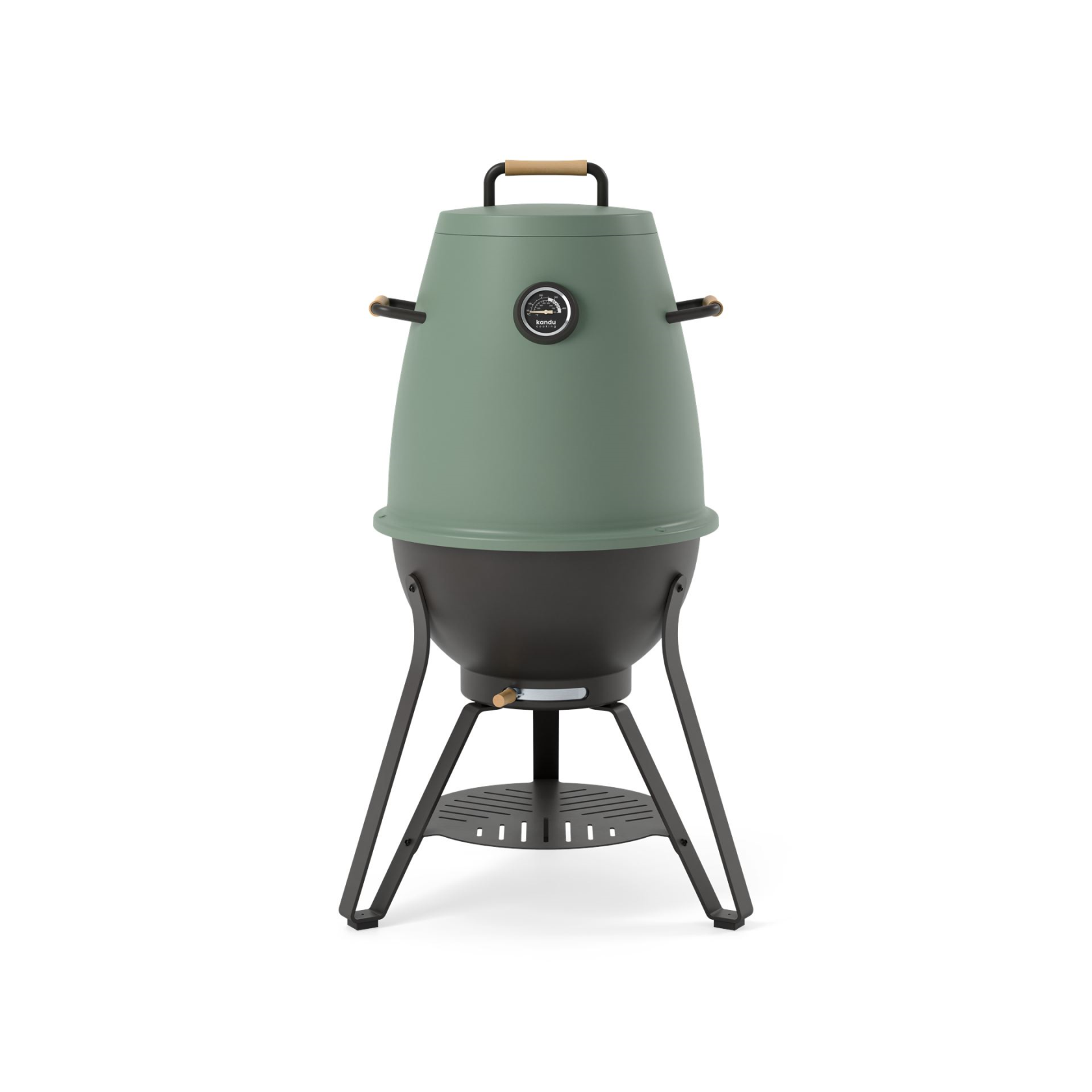 Kandu Cooking 41 houtskoolgrill - Jungle Green - Vertical Cooking BBQ - Ø58 x H95 cm