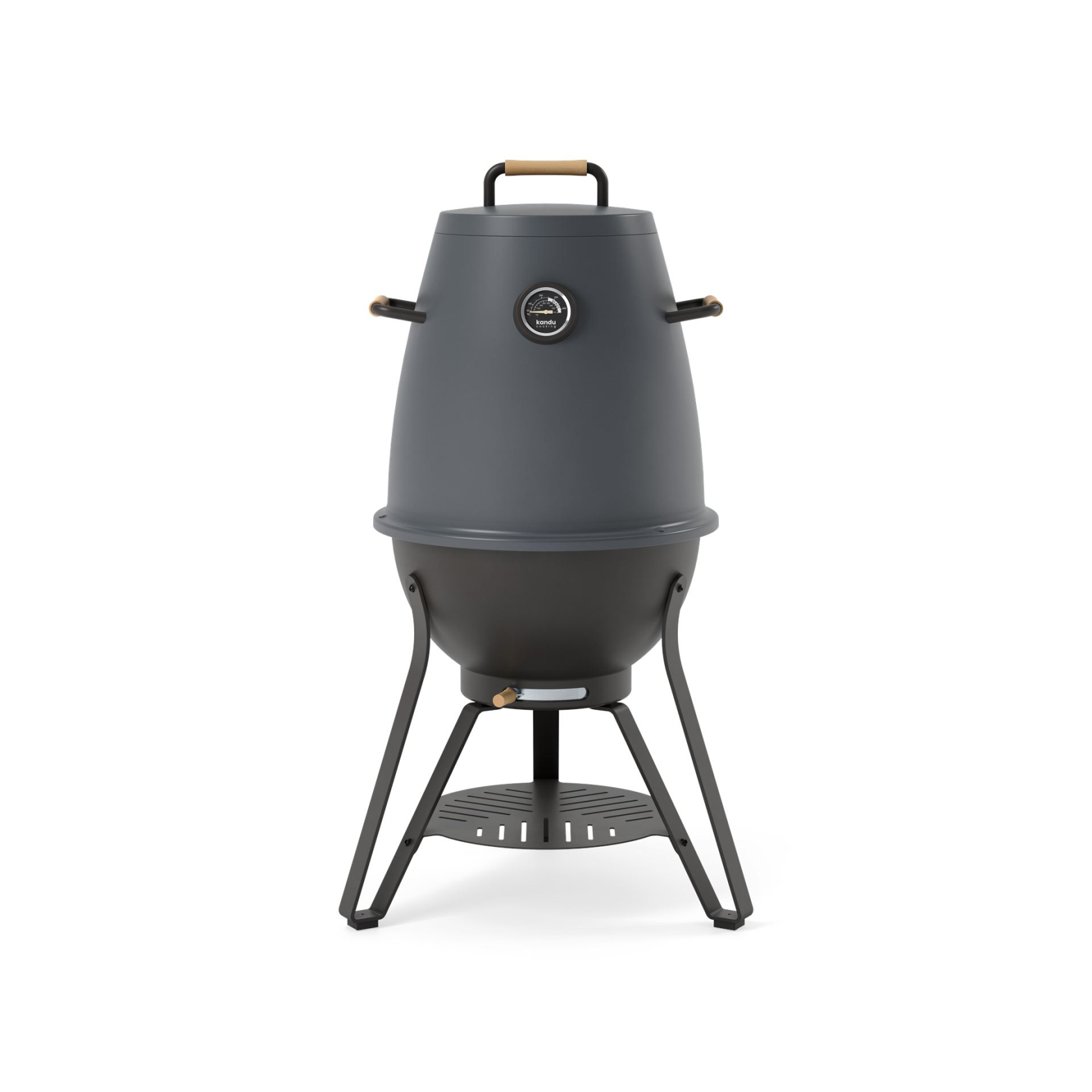 Kandu Cooking 41 houtskoolgrill - Coal Grey - Vertical Cooking BBQ - Ø58 x H95 cm