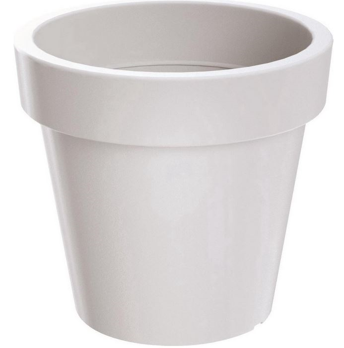 Prosperplast Lofly - Bloempot - Wit - Stijlvolle Tuinaccessoire - 40 x 35 cm - Geschikt voor Binnen&Buiten afbeelding