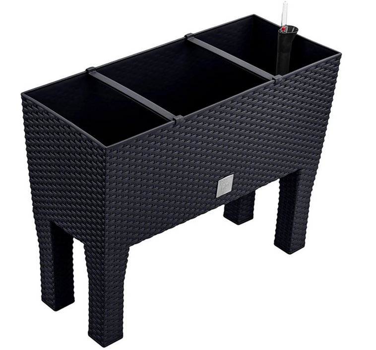 Prosperplast Rato Case High - Bloempot - Antraciet - Duurzaam en Elegant - 60 x 25 x 46 cm - Met Irrigatiesysteem afbeelding