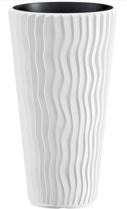 Prosperplast bloempot Sandy Slim - Wit - Diameter 40cm afbeelding