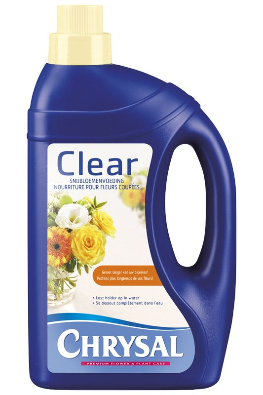 Chrysal Clear Snijbloemenvoedsel 1000ml– Bloemenvoeding – Voor alle snijbloemen – Verlengt vaasleven – Transparant&geurloos afbeelding
