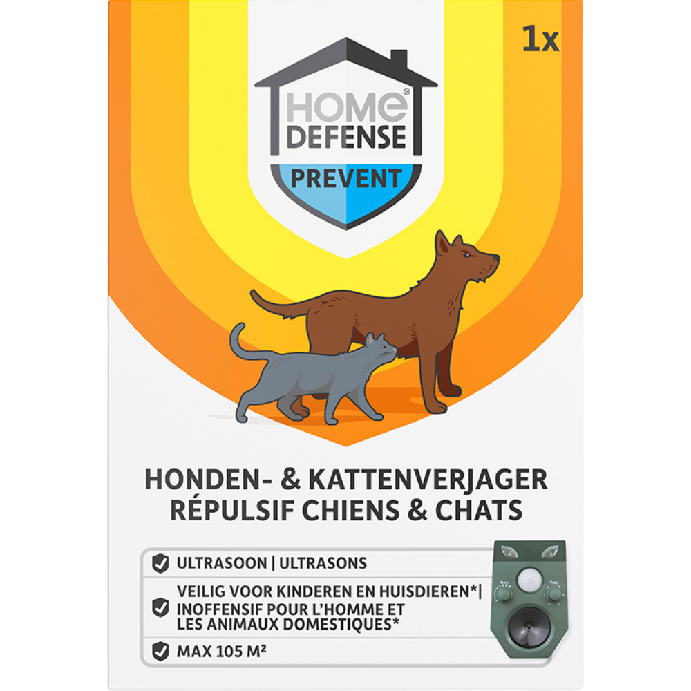 HOME DEFENSE® Hondenverjager en Kattenverjager Ultrasoon 105m²