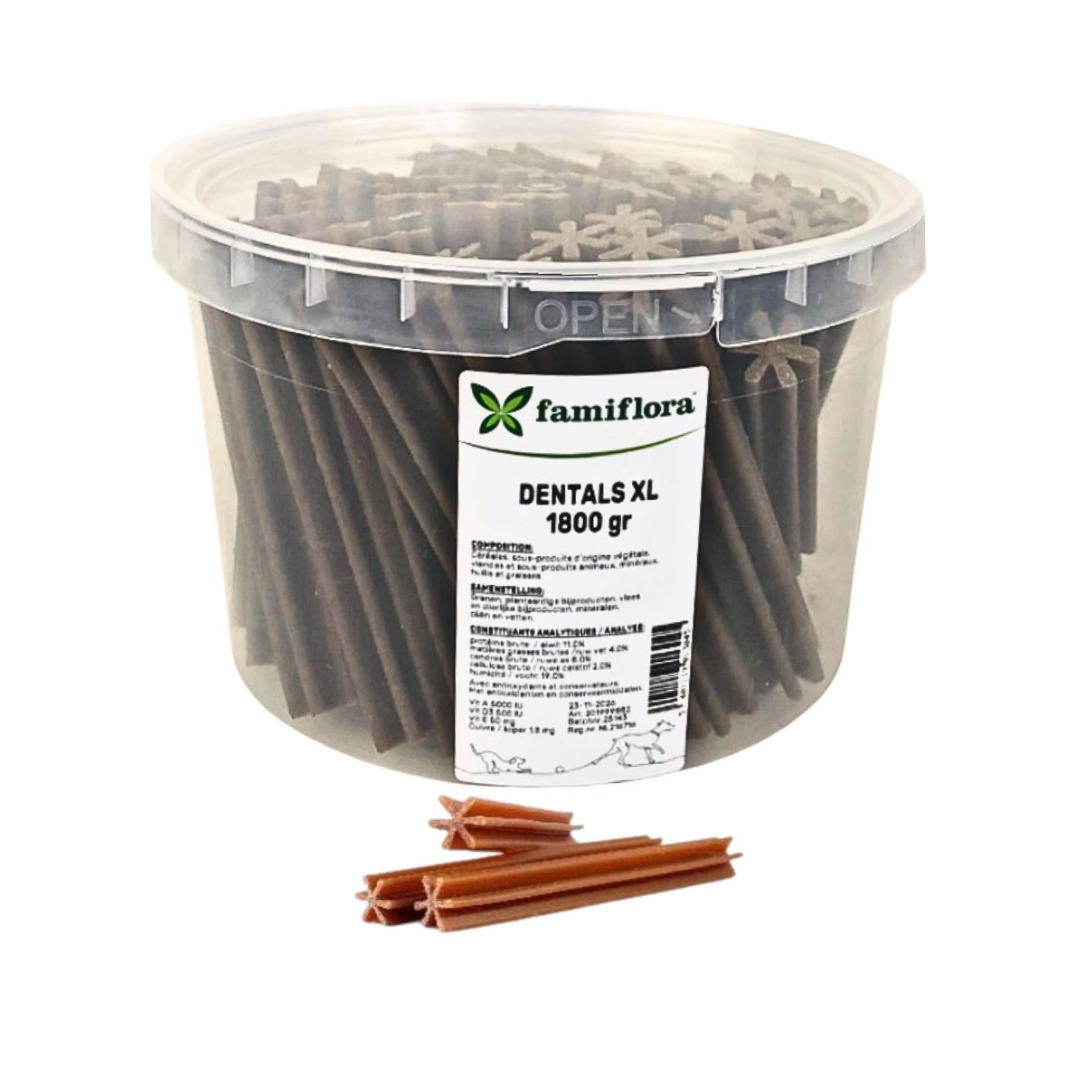 Famiflora Dentals XL Hondensnacks - 1800 gr - Gebitsverzorging - Voor middelgrote en grote honden afbeelding