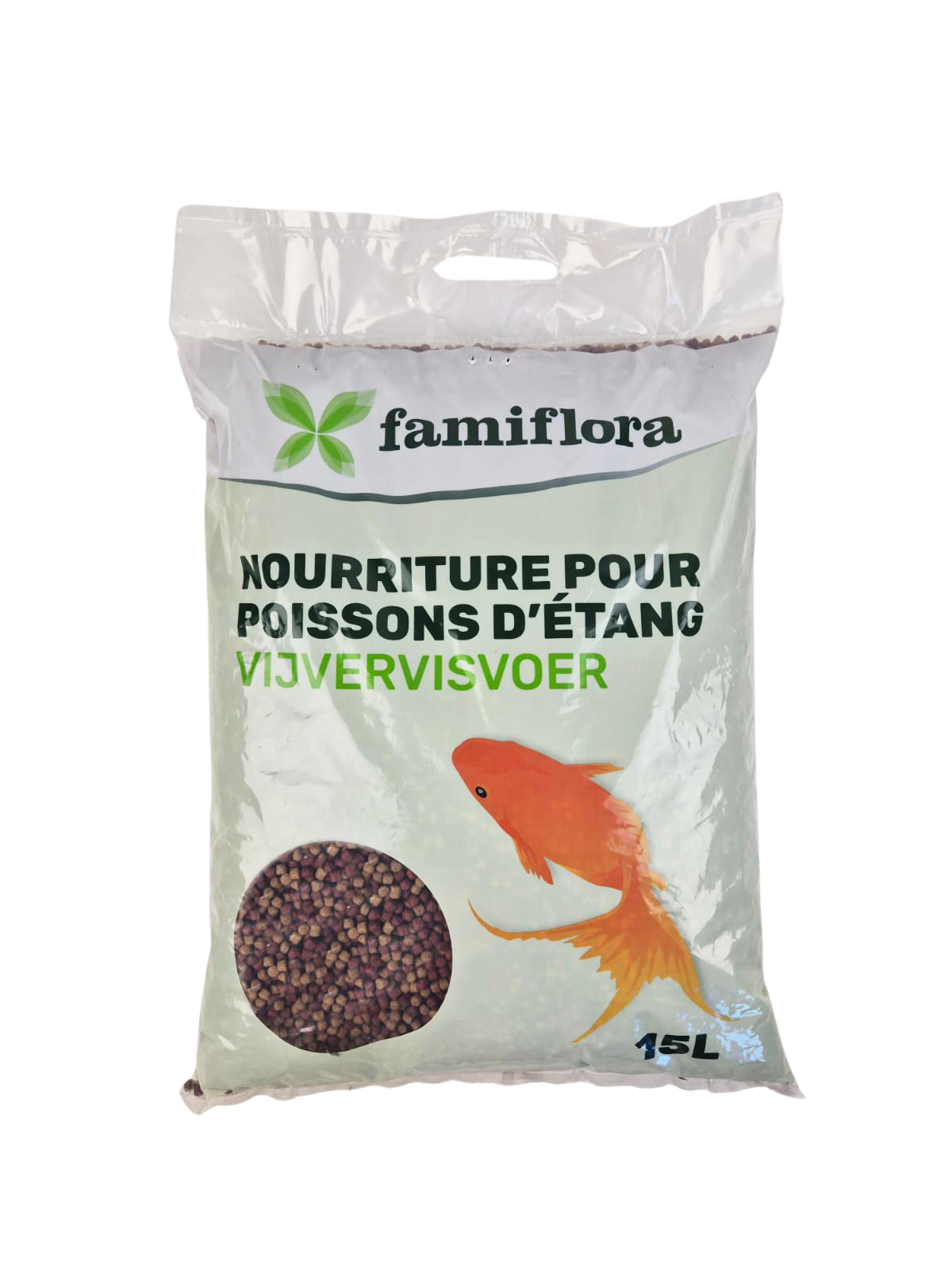 Famiflora Koi Mix OSW Astax Pond Pellet– 6 mm – 15 L – Luxe Voedermix voor Gezonde, Kleurige Koi afbeelding