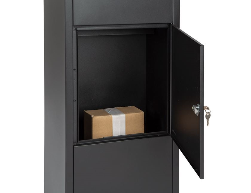 Famiflora pakketbrievenbus BOX met sleutelslot - mat zwart - 105 x 39 x 27 cm - topkwaliteit!