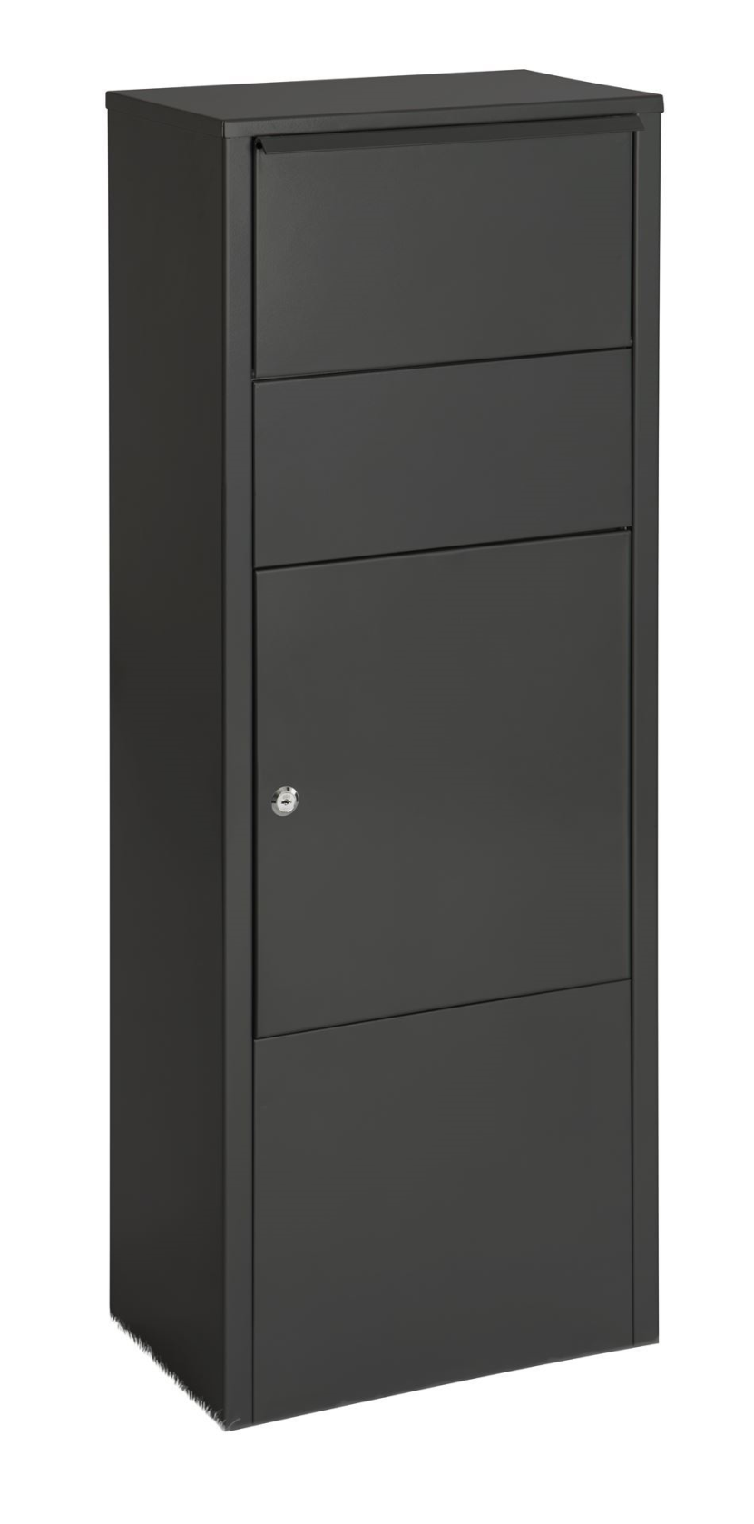 Famiflora pakketbrievenbus KUBE met sleutelslot - mat zwart - 105 x 39 x 27 cm - topkwaliteit!