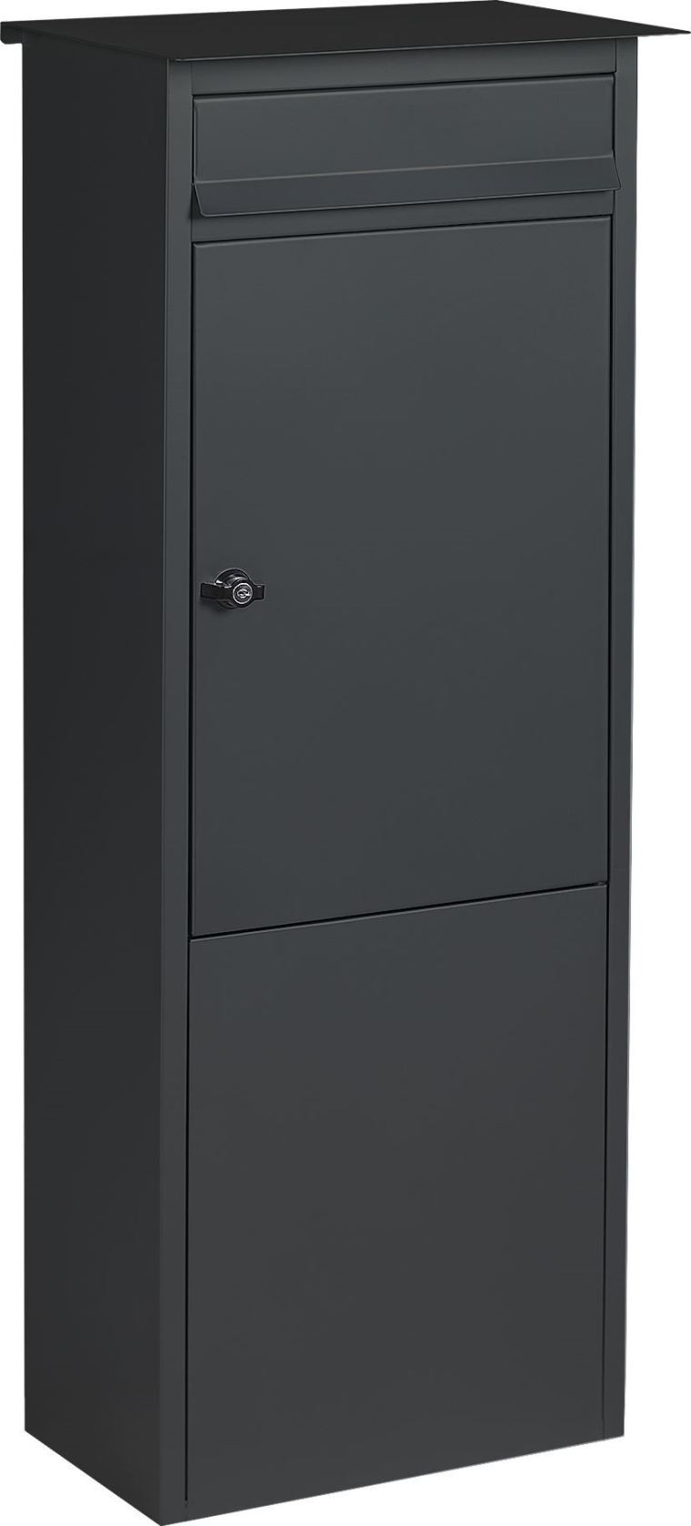 Famiflora brievenbus MONO met sleutelslot - mat zwart - 100 x 38 x 29 cm - topkwaliteit!