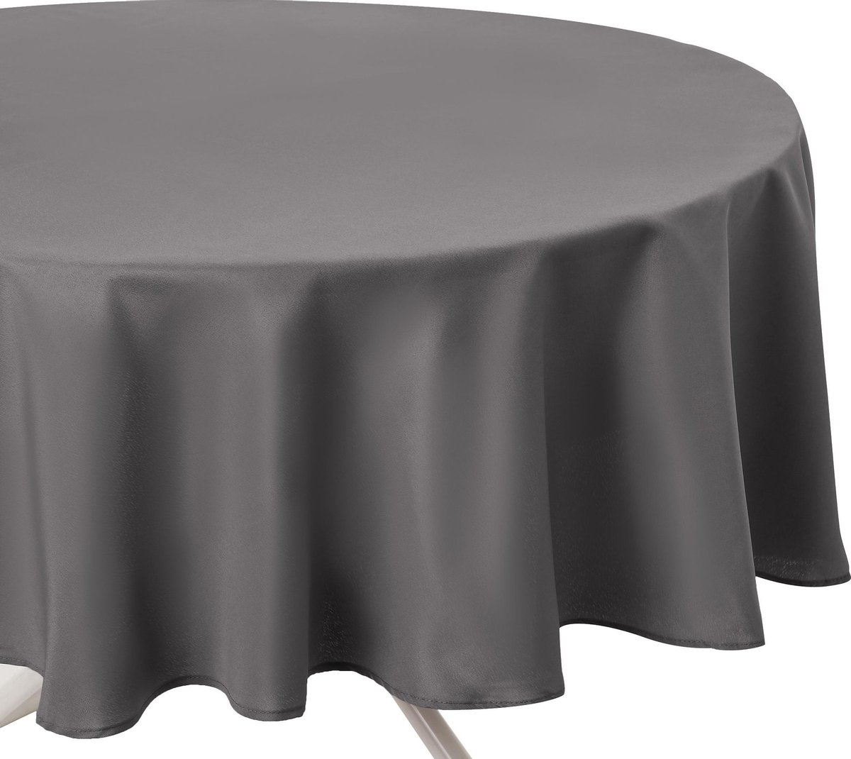 Atmosphera Tafelkleed Rond– Grijs – Antivlek – Dia 180 cm – Polyester afbeelding