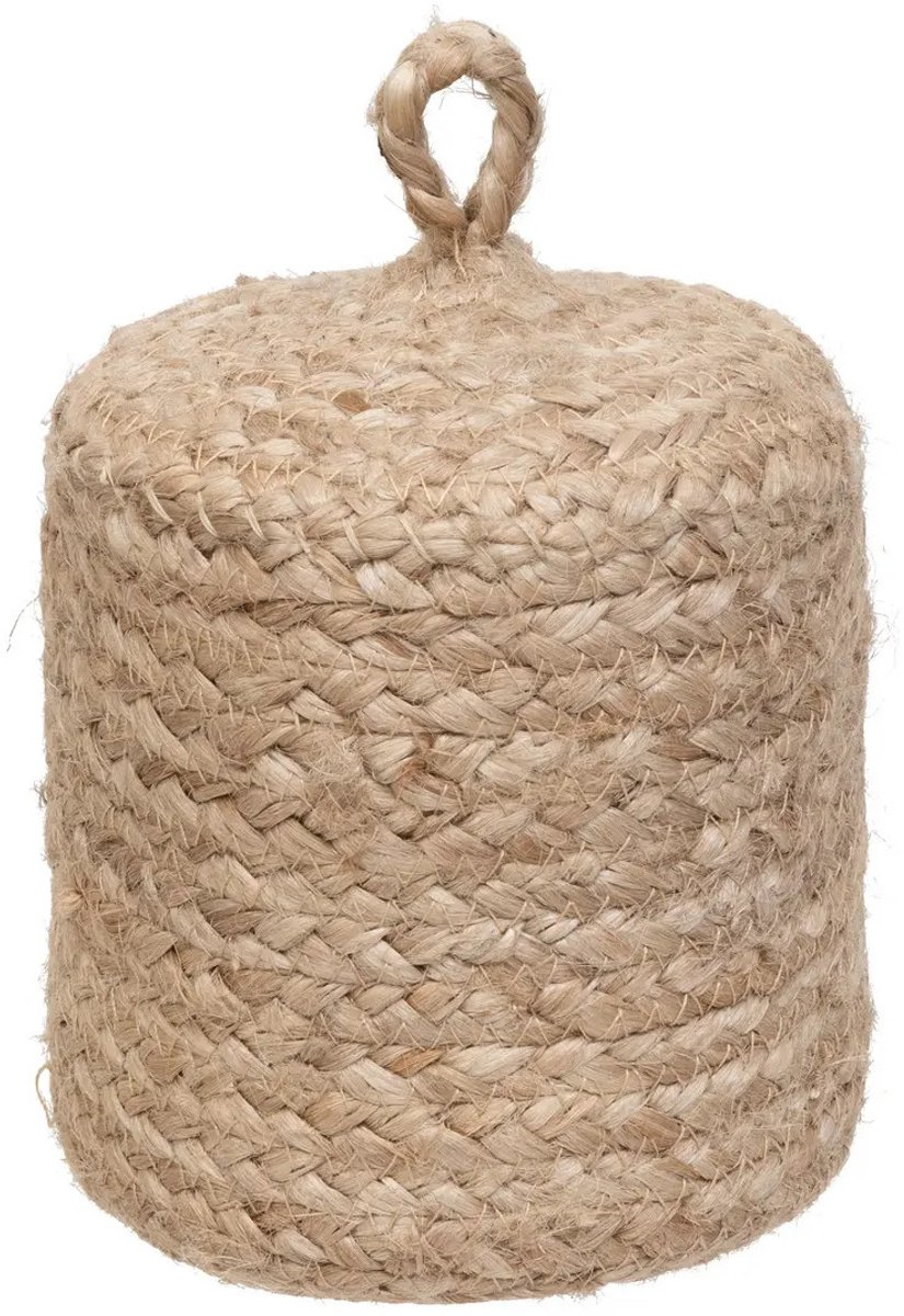 Atmosphera Jute Deurstopper– 15x15 cm – Beige – 1 kg – Touwlus – Decoratief&Functioneel afbeelding