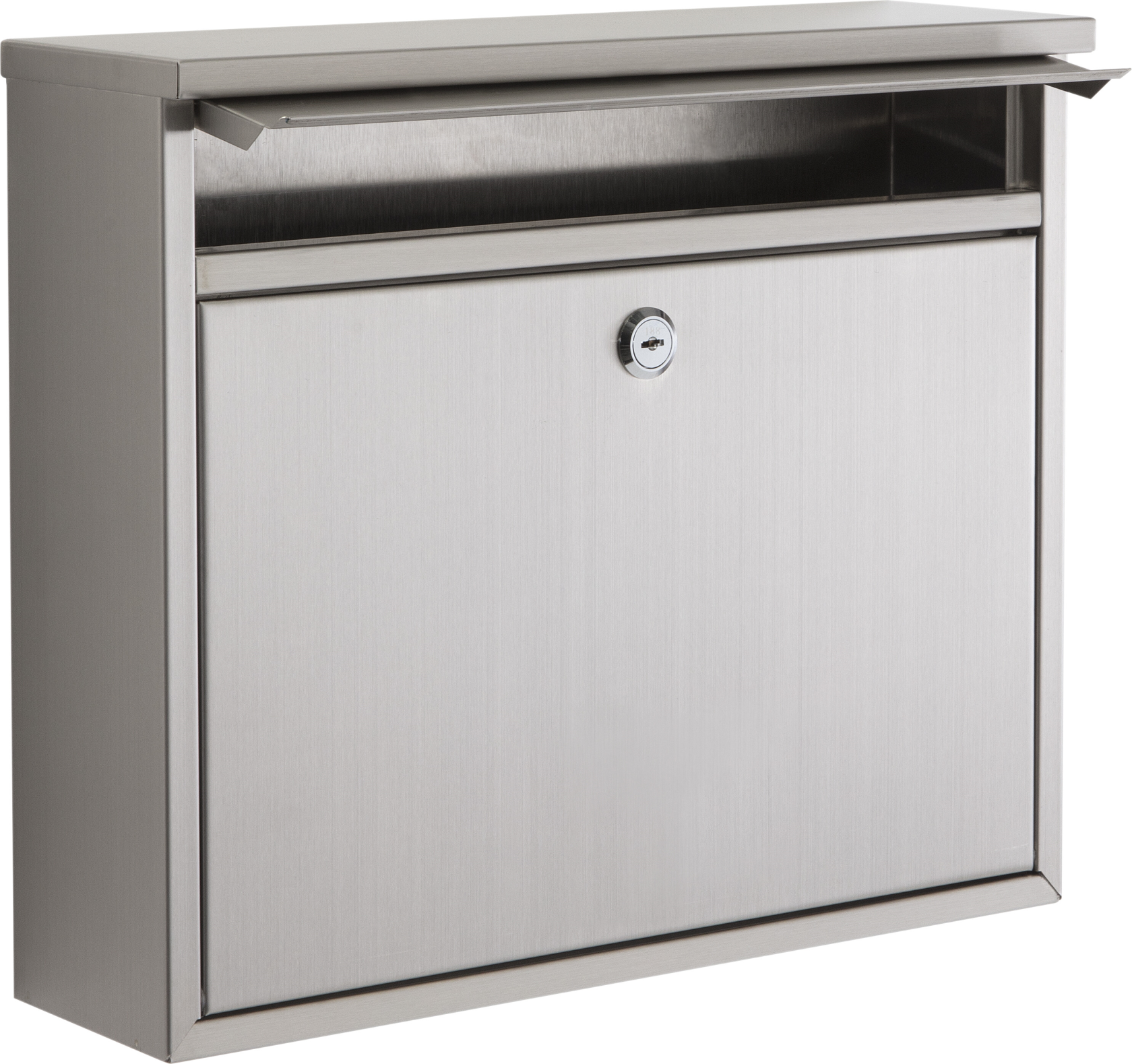 Practo Garden atlanta inox - Brievenbus in inox - 10x36x31cm afbeelding