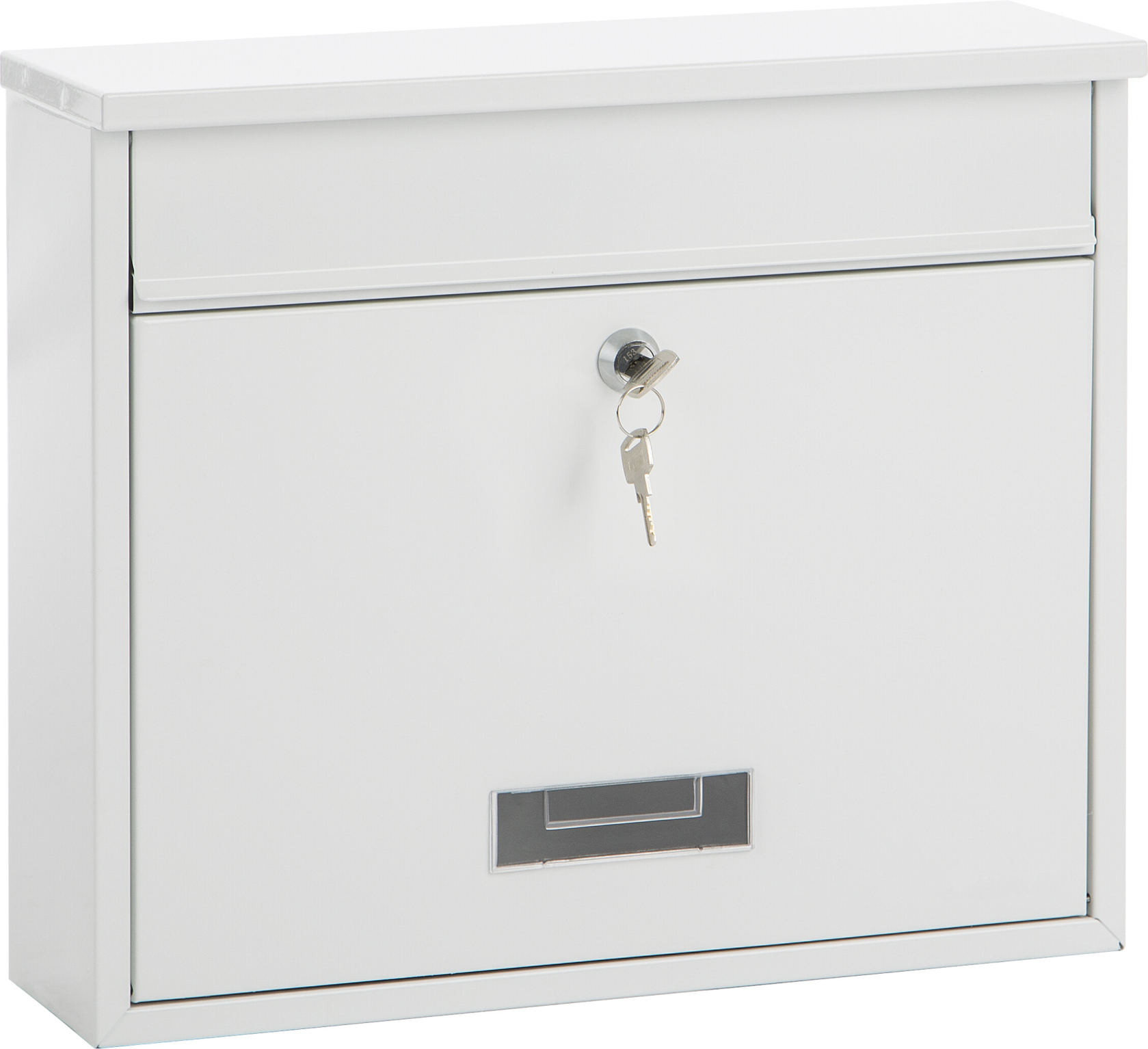 Practo Garden oxford wit wit - Brievenbus in gelakt staal - 10x36x31cm afbeelding