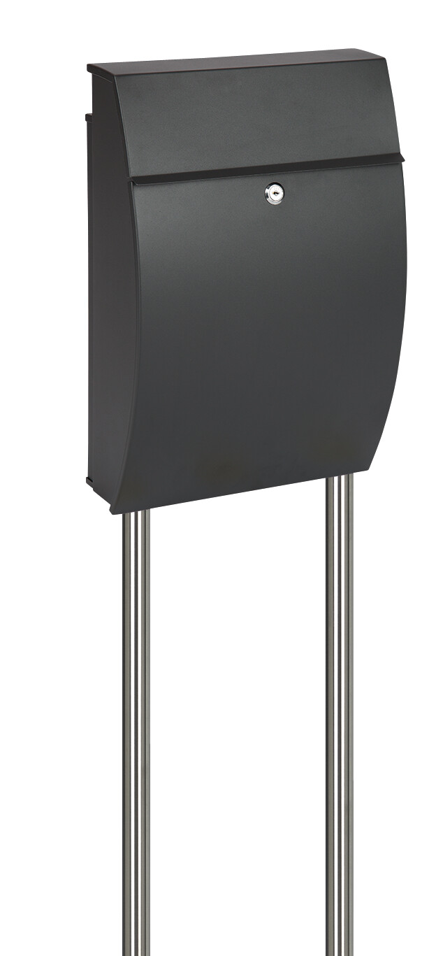 Practo Garden Brievenbus Vancouver - mat zwart - 15x32x48cm - RAL 9005 MAT