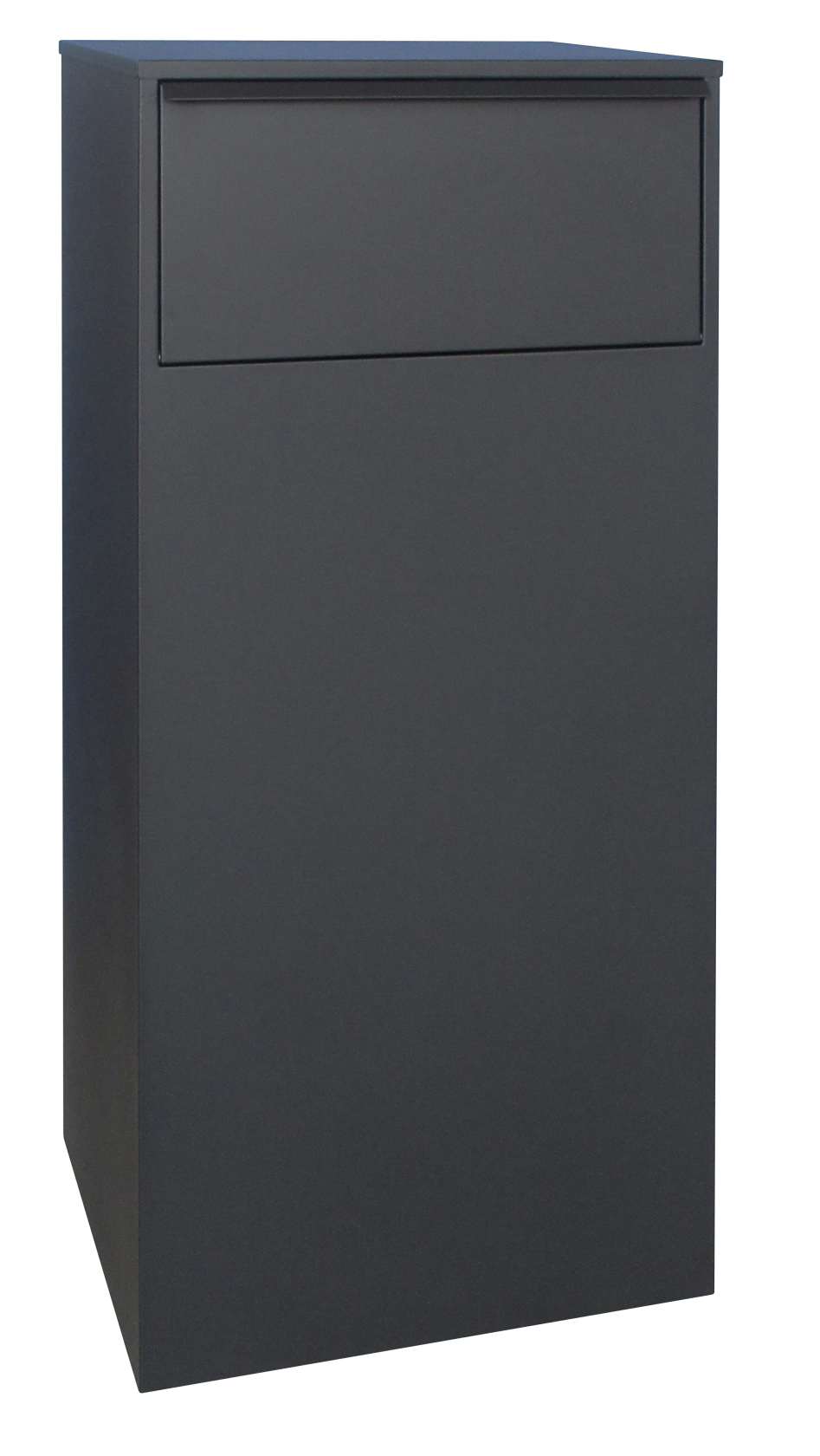 Practo Garden matzwarte XL pakketbrievenbus - Voor reguliere post en pakketjes - Inclusief cilinderslot met twee sleutels en bevestigingsmateriaal - Opening 21x41 cm - 100x44,5x37,5 cm afbeelding