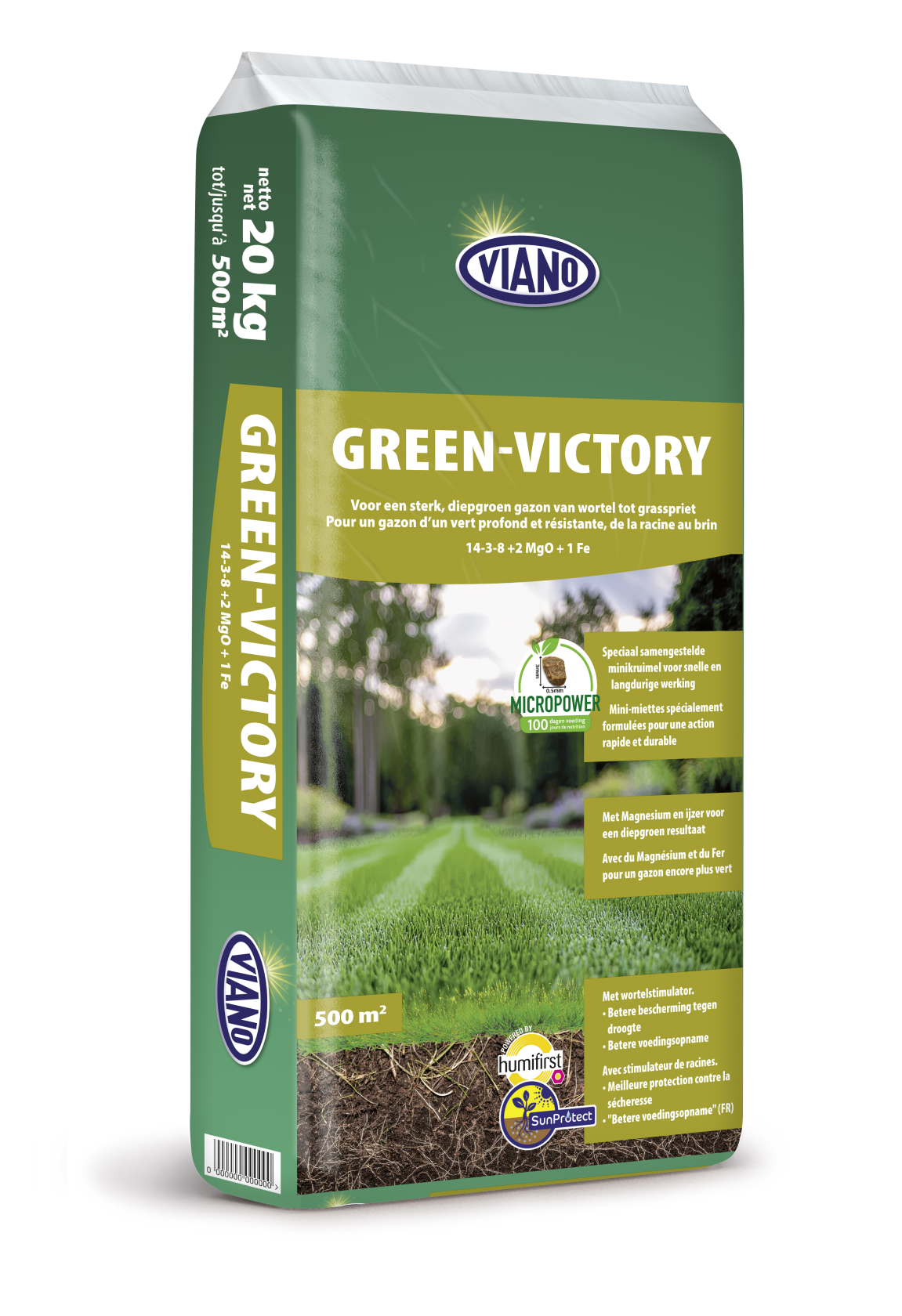 Viano gazonmeststof 20kg voor 500m² - Green Victory afbeelding