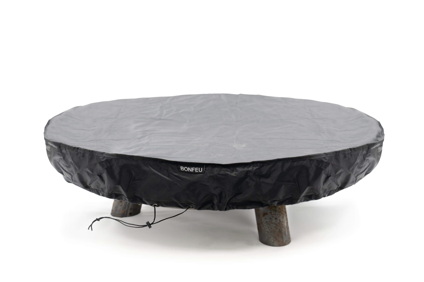 BonFeu Premium Beschermhoes RondØ60 cm - Vuurschaal&BonBiza Barbecue - Zwart PVC - Trekkkoord - Weerbestendig afbeelding