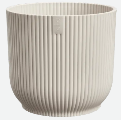 Elho Vibes Fold Bloempot - Rond - Ø 39 cm - Linnen wit