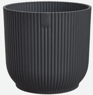 Bloempot vibes fold rond 18cm - antraciet afbeelding
