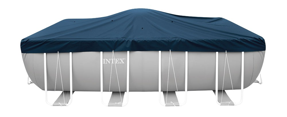 Intex Rechthoekige Zwembad afdekzeil 400 x 200 cm - All Season Deluxe Pool Cover - Zwart afbeelding