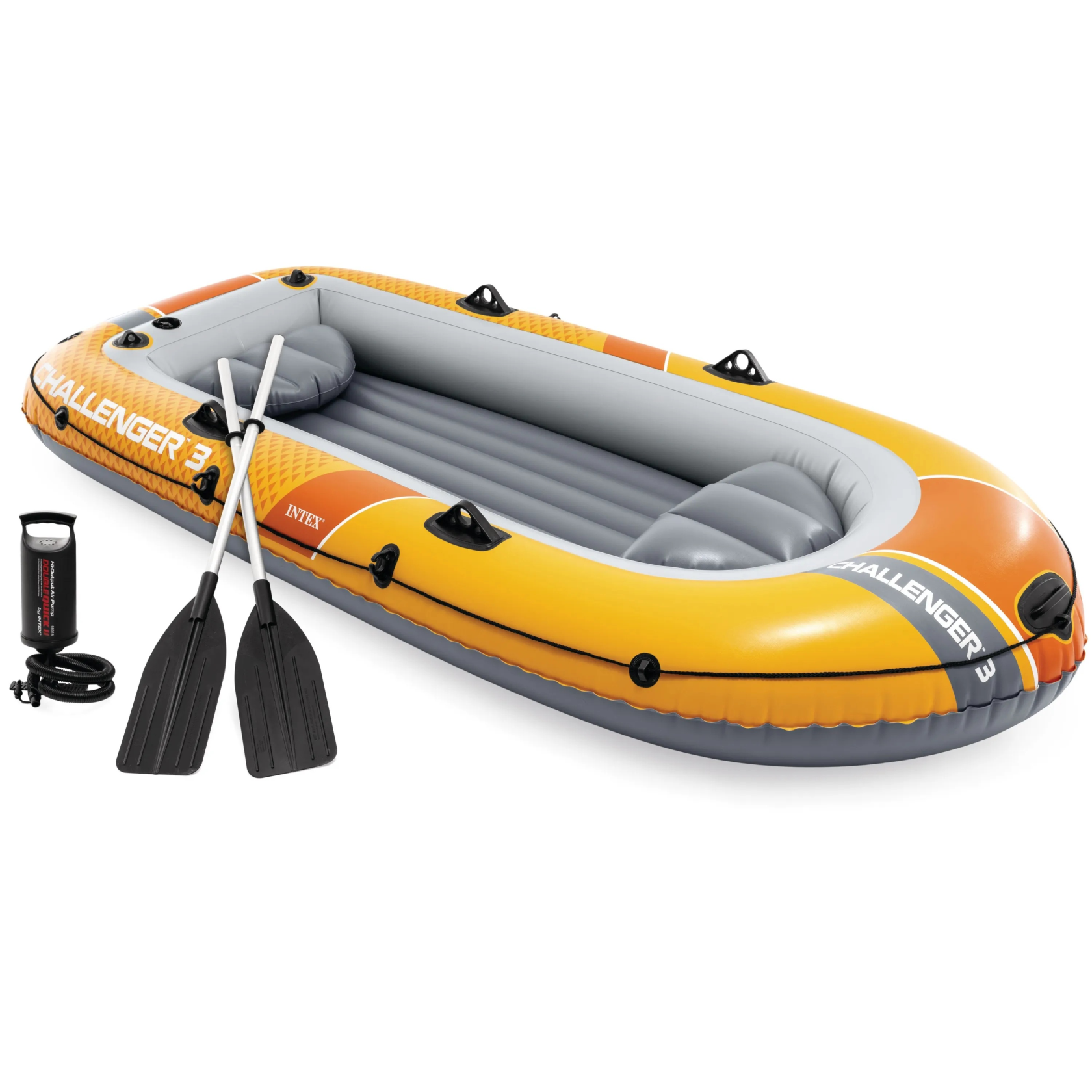 Intex Challenger 3 Opblaasboot Set - 3 Pers. - 295x137 cm - 3 Luchtkamers - Aluminium Roeispanen afbeelding
