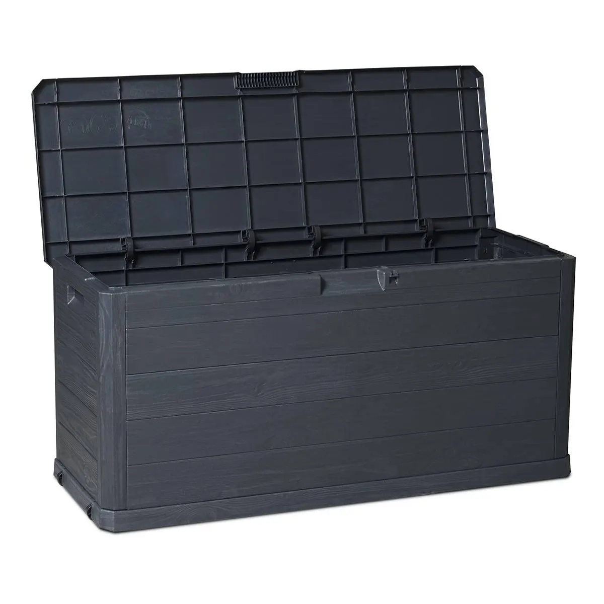 Toomax Woody's Kussenbox - 280L - Donker Antraciet - Verrijdbaar - Binnenmaat 112 x 39,5 x 52,5 cm - Buitenmaat 117 x 45 x 56 cm