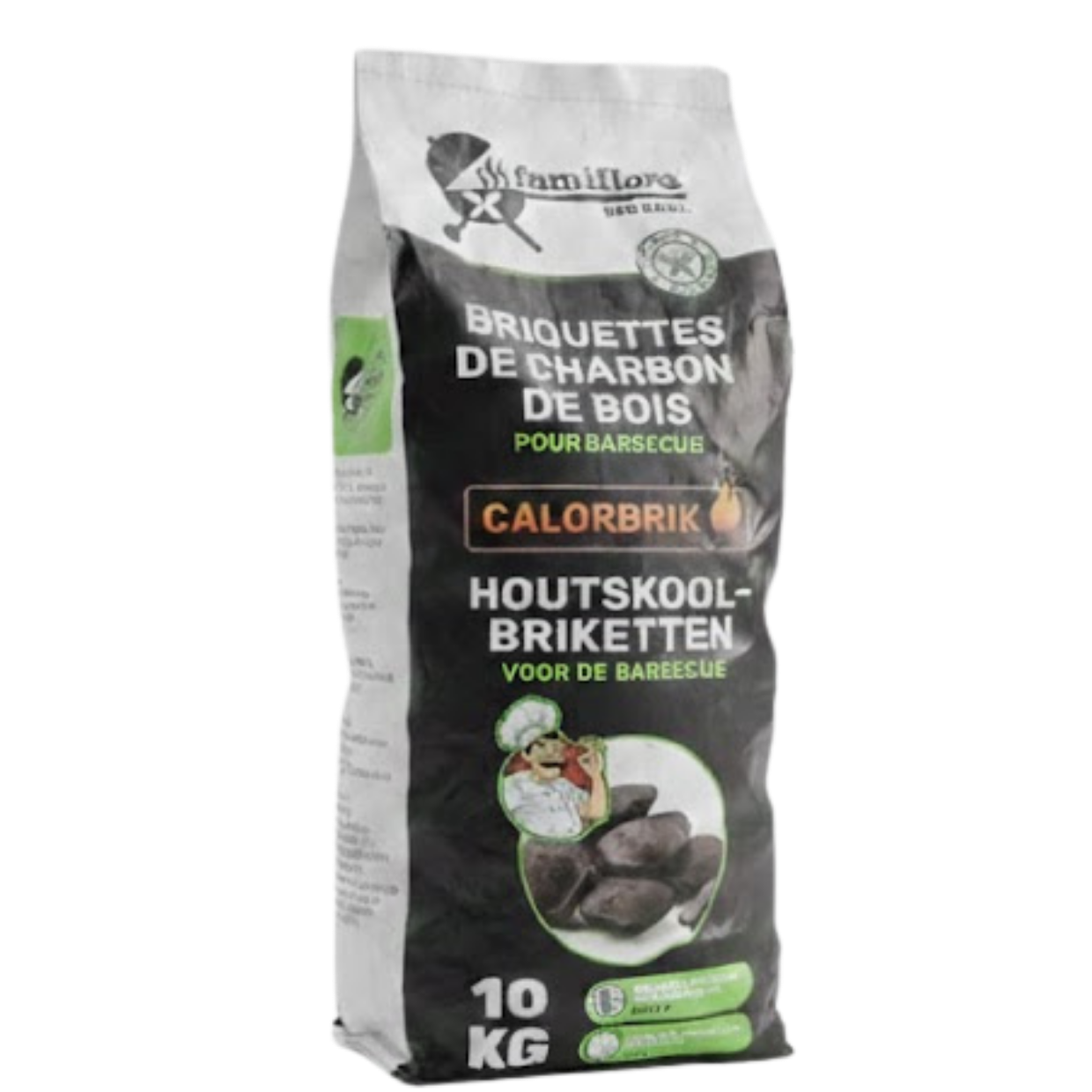 Famiflora - Famigrill houtskoolbriketten"calorbrik"10kg - professionele kwaliteit afbeelding