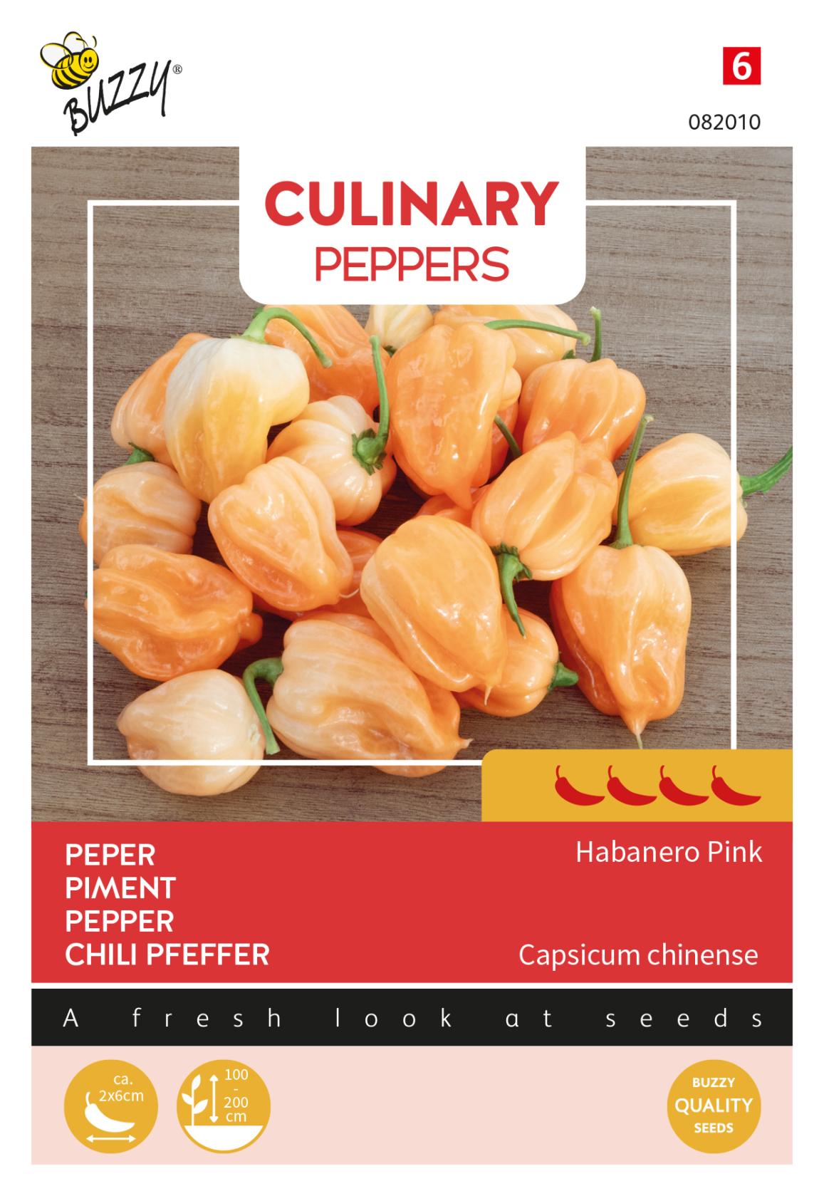 Buzzy® Culinary Peppers Habanero Pink afbeelding