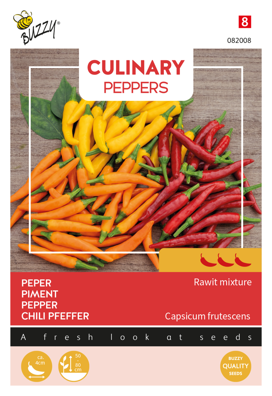 Buzzy® Culinary Peppers Rawit mix (geel, rood, oranje) afbeelding