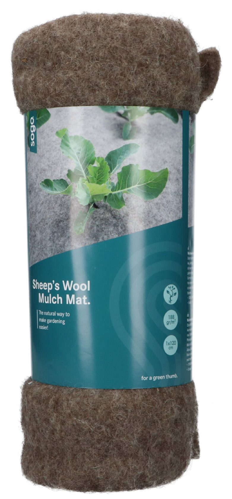 SOGO Mulchdoek van schapenwol 1.2x1m afbeelding