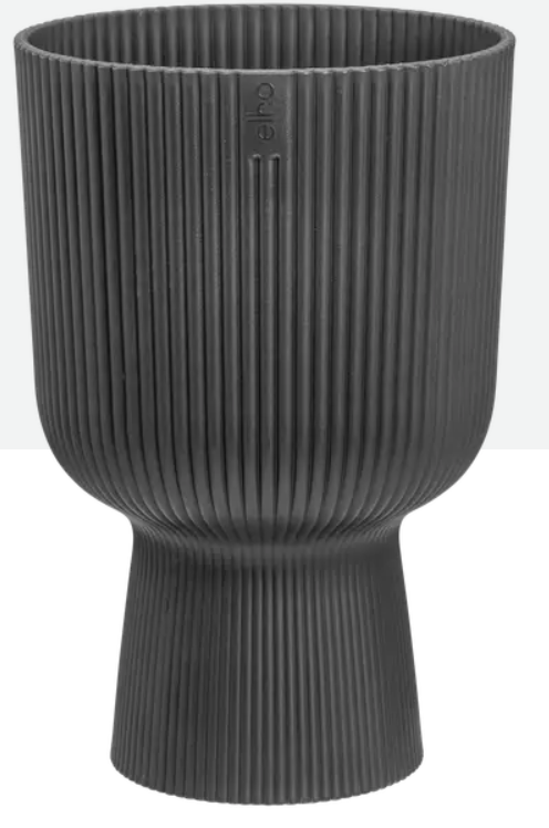 Elho Vibes Fold Coupe 30 Bloempot -Ø 29.5 x H 44.7 cm - Antraciet - Gerecycled Plastic afbeelding