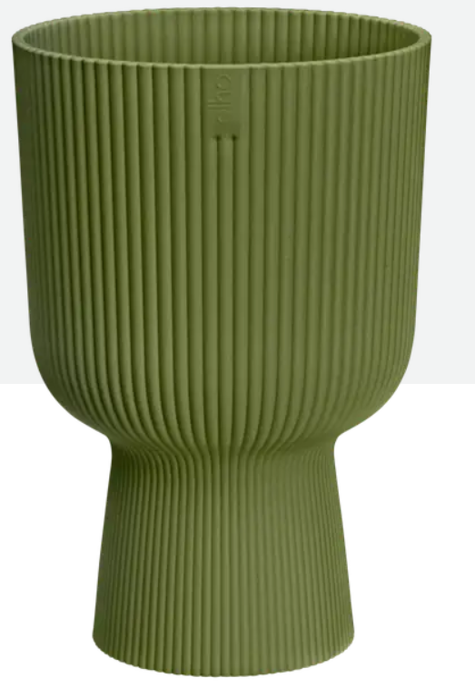 Elho Vibes Fold Coupe 30 Bloempot -Ø 29.5 x H 44.7 cm - Varengroen - Gerecycled Plastic afbeelding