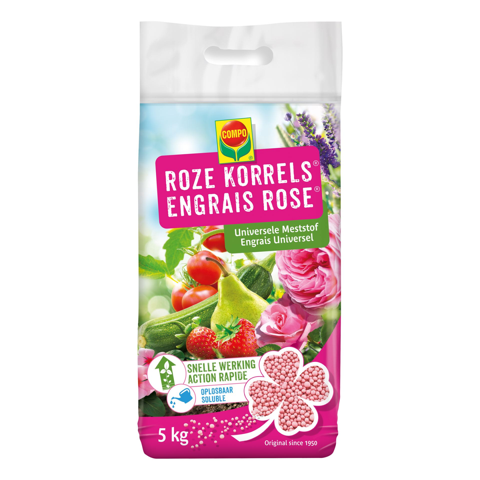 Compo universele meststof - roze korrels - 5 kg