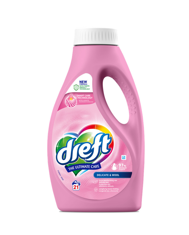 Dreft Vloeibaar Wasmiddel - Delicate&Wool - 21 wasbeurten (945ml) afbeelding