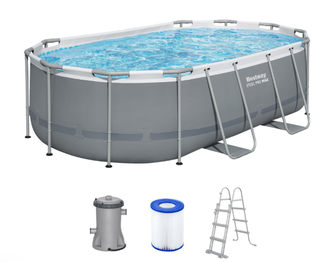 Bestway Steel Pro Max opbouwzwembad - ovaal - L427 x B250 x H100 cm afbeelding