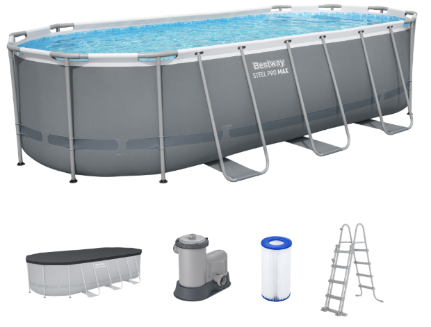 Bestway Power Steel opbouwzwembad - ovaal - L549 x B274 x H122 cm