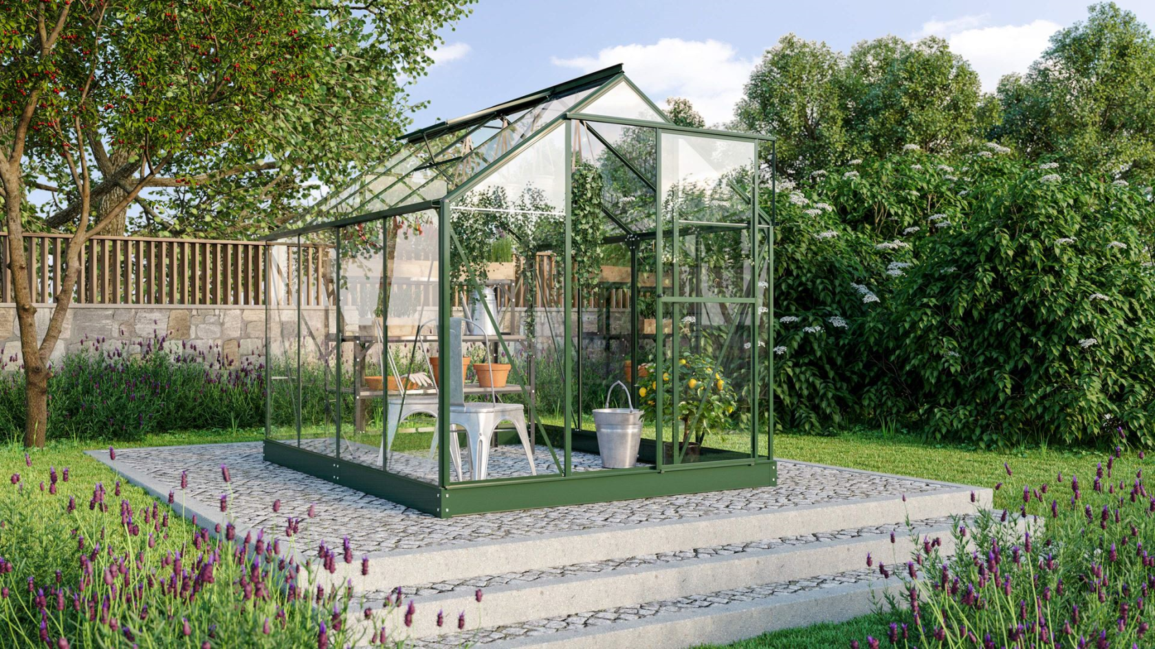 Vitavia Triton serre - 5m² - Donkergroen