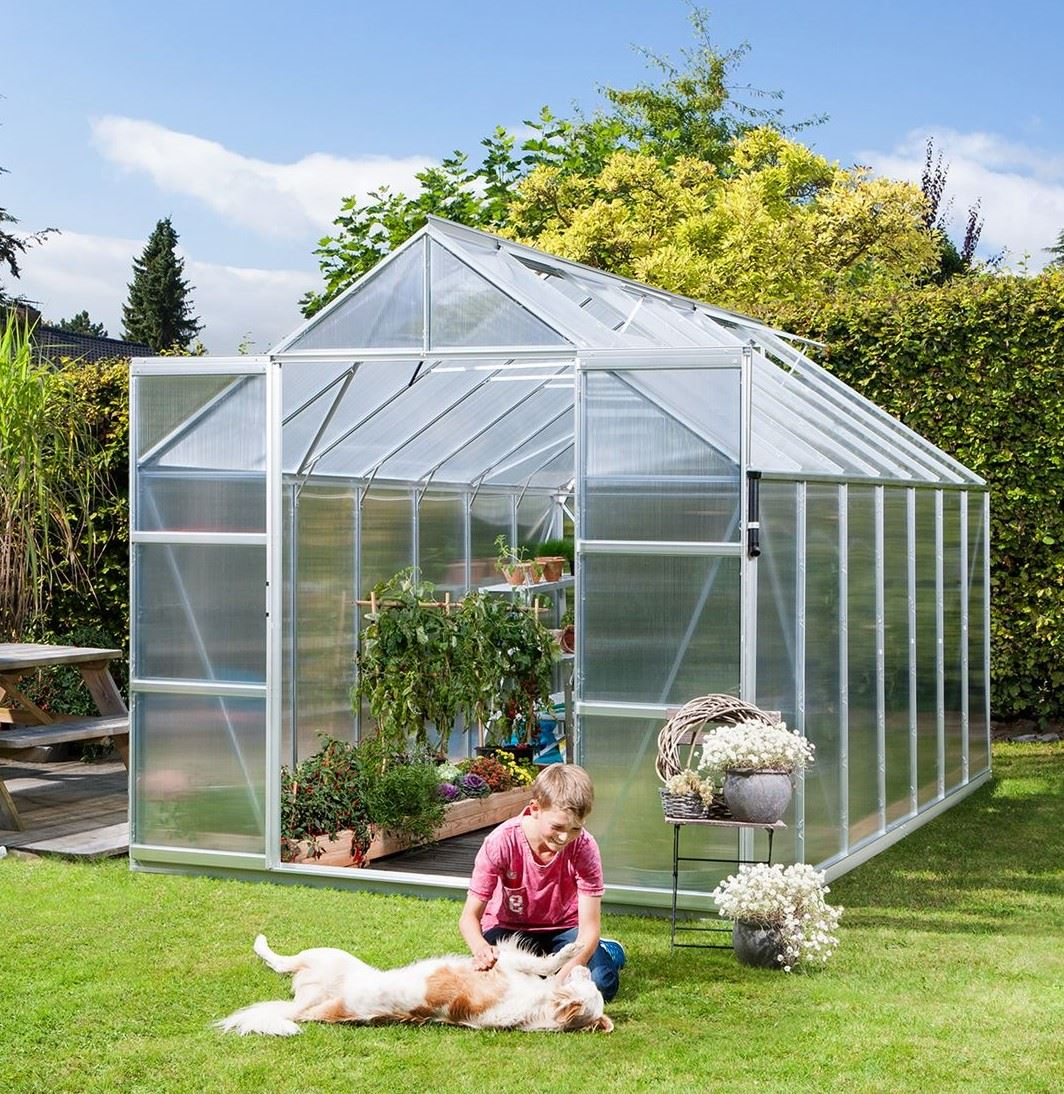 Vitavia Uranus serre - 11,5m² - met 4 mm polycarbonaat - Aluminium
