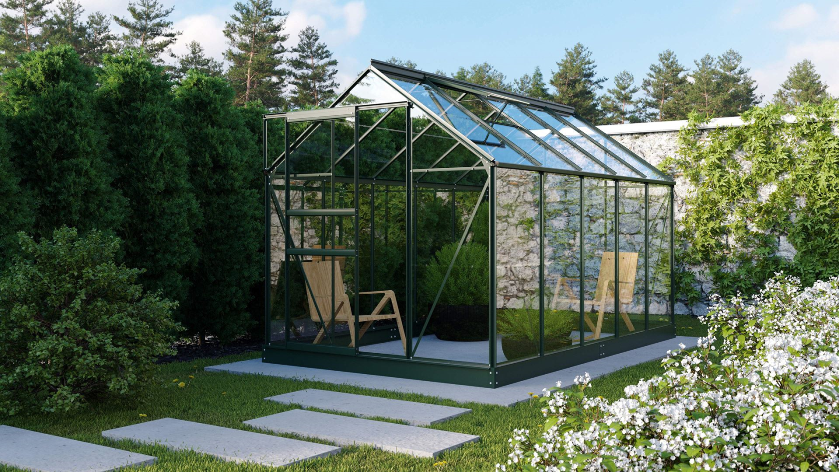 Vitavia Planet serre - 6,2m² - Donkergroen