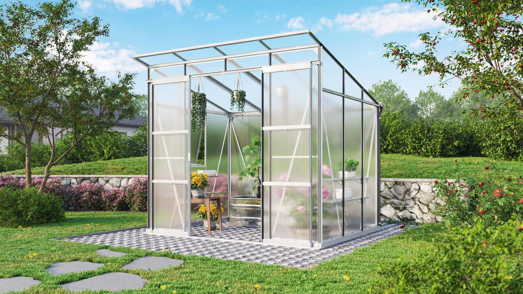 Vitavia Playa serre - 5,9m² - met 6 mm polycarbonaat - Aluminium