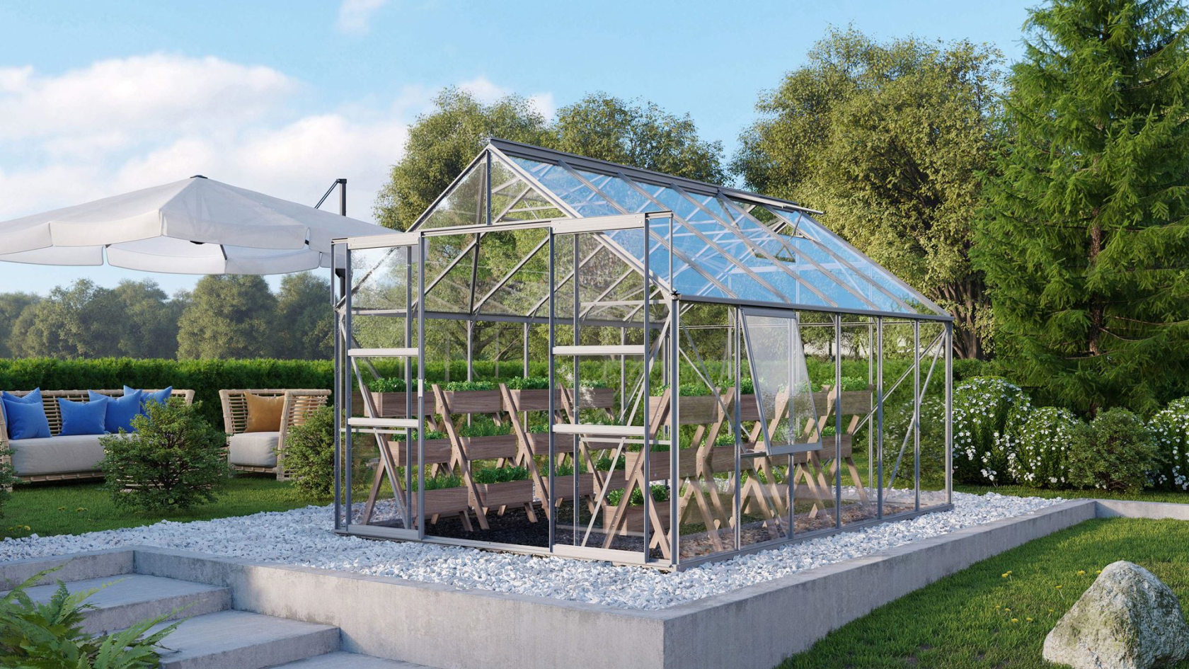 Vitavia Meridian 2 serre - 9,9m² - Aluminium