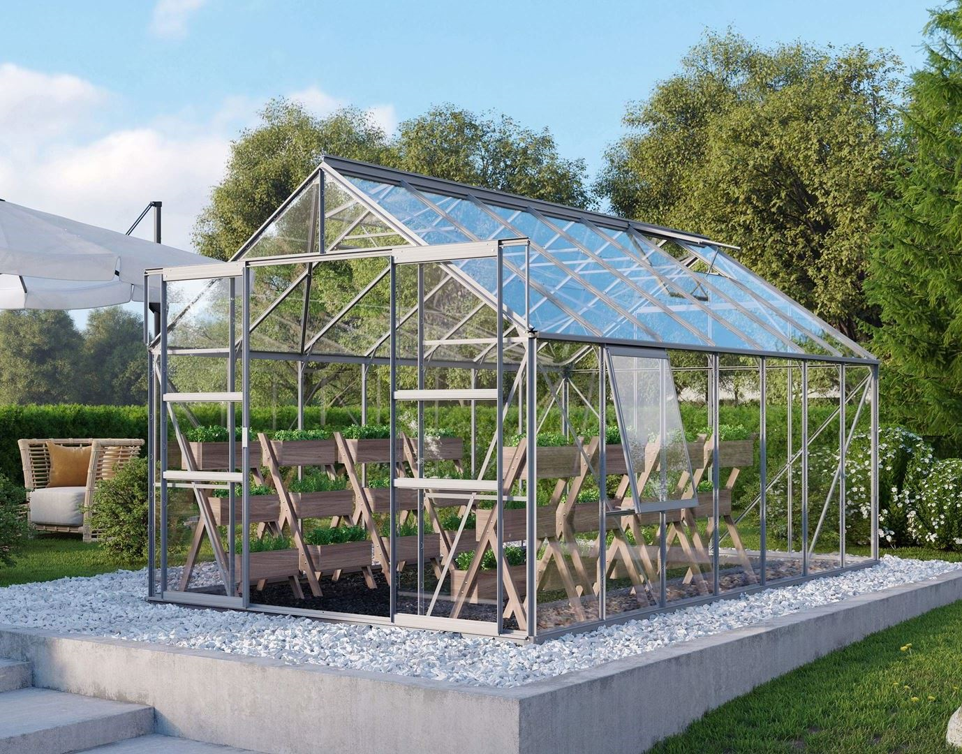 Vitavia Meridian 2 serre - 11,5m² - Aluminium