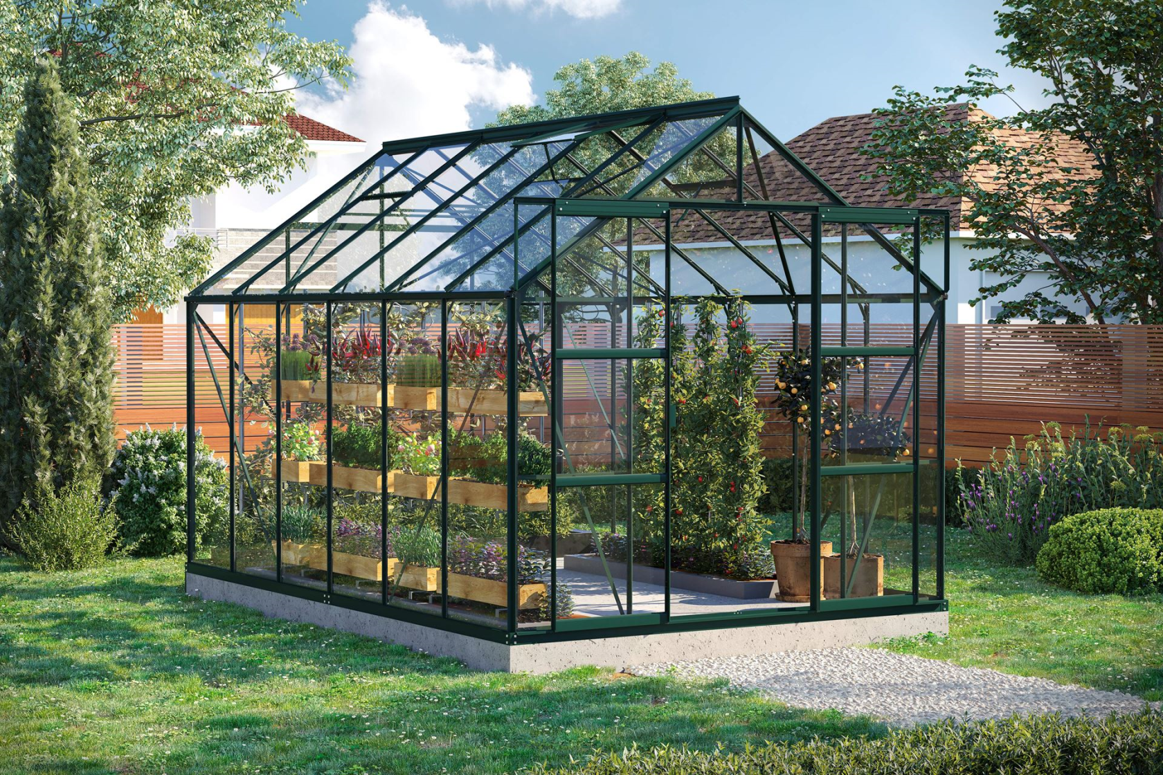 Vitavia Uranus serre - 9,9m² - Donkergroen