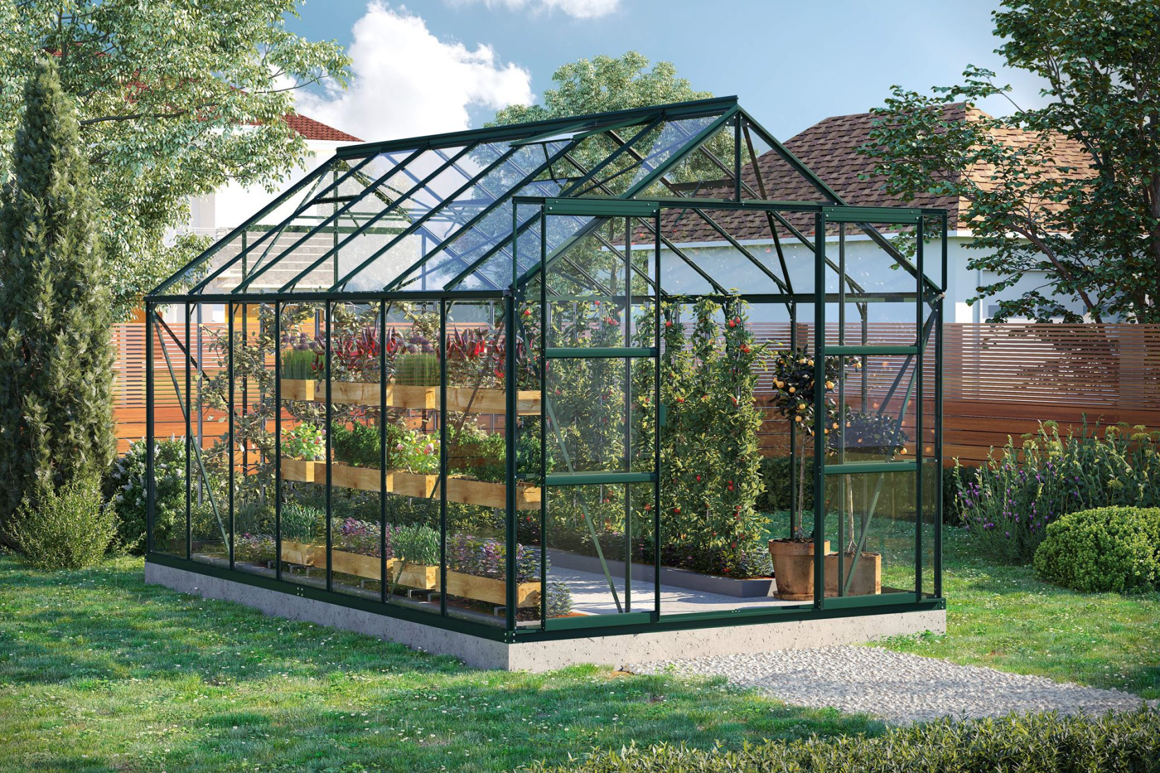 Vitavia Uranus serre - 11,5m² - Donkergroen